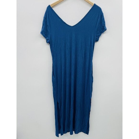 Ink + Ivy Womens Size Medium Jersey Knit Double V Neck Midi Dress Blue $48 - Picture 6 of 9